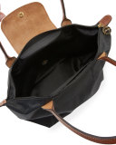 Le Pliage Medium Monogram Shoulder Tote Bag, Black