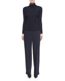 Relaxed Pleated-Front Pants 