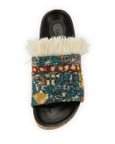 Kerenn Kilim-Rug Slide Sandal, Multicolor