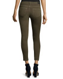 Verdugo Skinny Ankle Jeans, Deep Olive