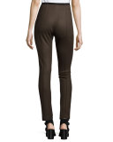 Club Wool Skinny Pants, Army Green
