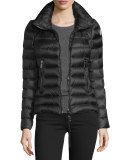 Agape Short Puffer Jacket, Black