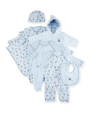 Sweater Weather Reversible Baby Bib, Blue