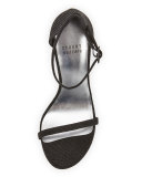 Nudist Goosebump Napa Sandal, Black