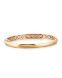 18K Rose Gold Bangle with White Diamonds