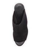 Anita Stretch Wedge Mule, Black