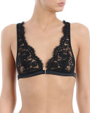 Fatal Attraction Triangle Lace Bralette, Black