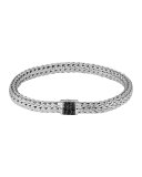 Black Sapphire Bedeg Chain Bracelet, Small
