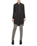 Mara Houndstooth Pants, Black/Cream