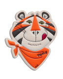 Frosties Leather Sticker for Handbag, Orange/White