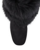 Lexie Shearling-Cuff Bootie, Black