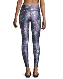 Night Sparkle Tall-Band Performance Leggings, Multicolor