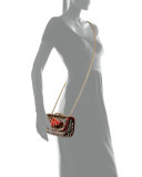 Sweet Charity Patent Leather Shoulder Bag, Brown Leopard
