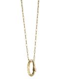 18K Gold "Never Fear" Snake Poesy Pendant Necklace