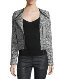 Pattyn Leopard-Print Moto Jacket
