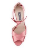 Buckingham Satin Ankle-Tie Sandal
