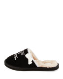berry speech slipper, black