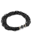 Osetra Multi-Strand Hematine Necklace