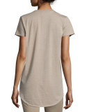 Short-Sleeve Combo T-Shirt, Taupe