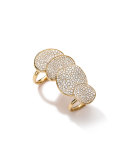 4-Part Wavy Disc Ring with Diamonds