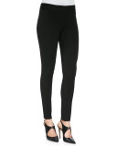 Double-Faced Jersey Leggings, Black