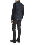 Lightweight Quilted Tech Vest, Dark Navy