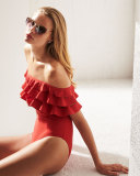 La Dolce Vita Off-the-Shoulder One-Piece Swimsuit