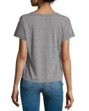 The Girlfriend Short-Sleeve Tee, Heather Gray