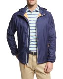 Seaside Wind-Resistant Zip-Front Jacket, Perfect Navy