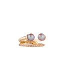 Ultra Mini Double Pearl Band Ring
