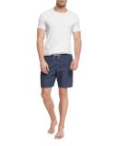 Pin-Dot Swim Trunks, Midnight