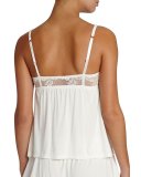 Noor Lace Jersey Camisole, Ivory