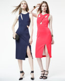 Sleeveless Crisscross Sheath Dress, Poppy