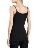 Coraline Slub-Knit Camisole, Caviar