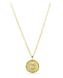 "C" Pendant with Diamonds in Gold on Chain