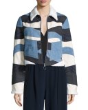 Landscape Quilted Patchwork Jacket, Multicolor