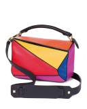 Puzzle Small Colorblock Satchel Bag