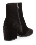 Erika Velvet Ankle Boot, Black