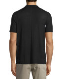 Wool-Blend Short-Sleeve Polo Shirt