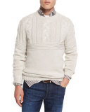 Panama Check Long-Sleeve Sport Shirt, Brown
