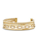 Stax 18k Gold Four-Row Cuff Bracelet