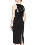 Sequined Bow Halter Dress