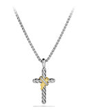 X Cross with Diamonds and Gold on Chain