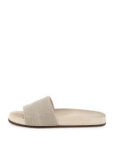 Monili One-Band Flat Sandal Slide, Desert