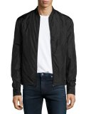 Nylon Zip-Front Jacket, Black