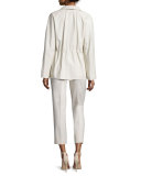 Dalia Drawstring Leather Jacket 