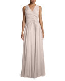 Paloma Sleeveless Ruched Gown