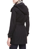 Reymoore Double-Breasted Hooded Trench Coat