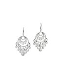 Palu Silver Disc Chandelier Earrings