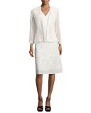 Mirabel A-line Cotton Eyelet Skirt, White